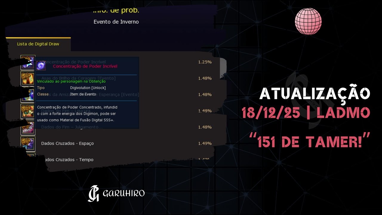 ATT. LADMO - 18/12/25 | BURN 2000% XP, EVENTO DE FARM, EXTRATOR POR CASH & MAIS