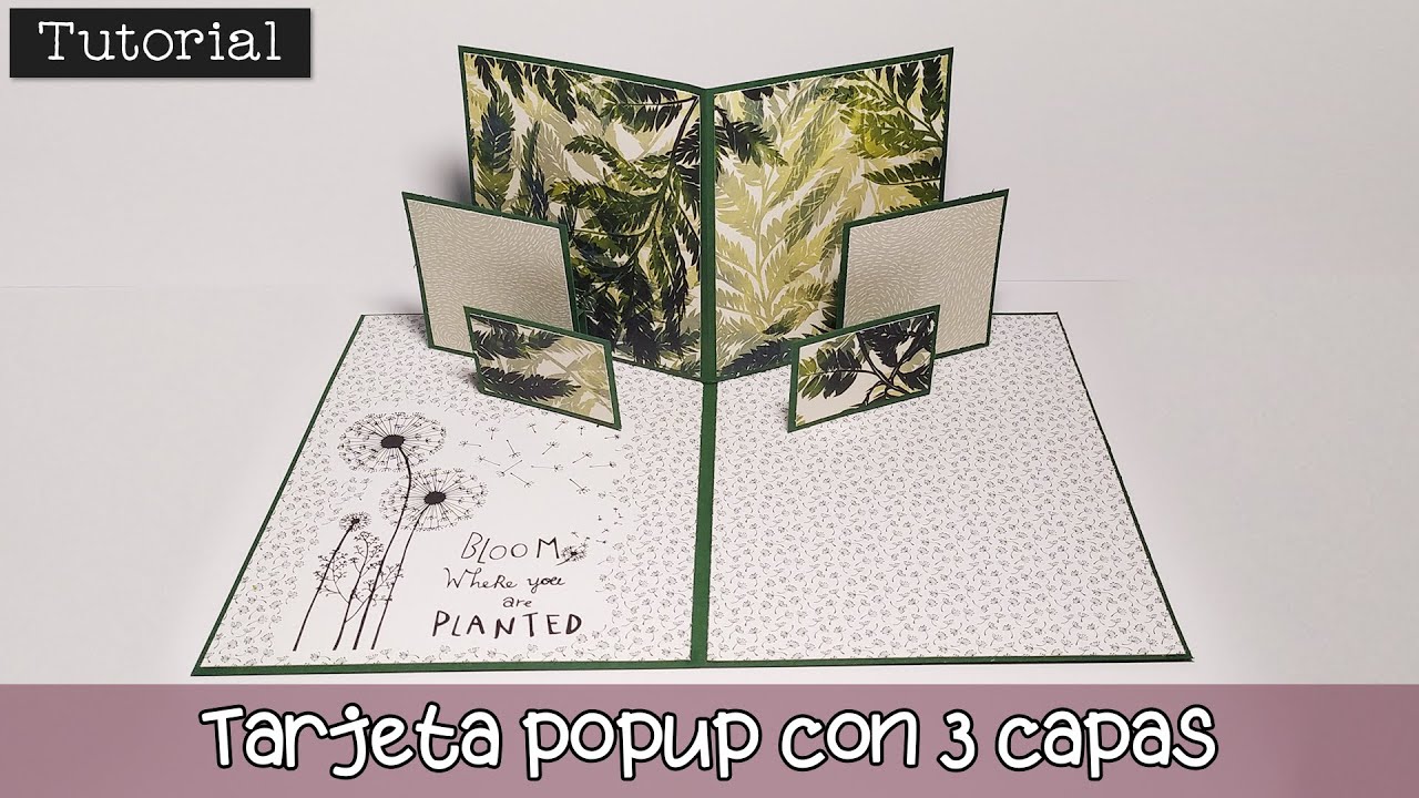 Tutorial: Tarjeta Popup de 3 capas 💌🤩 | Ideas Scrapbooking y Tarjetería