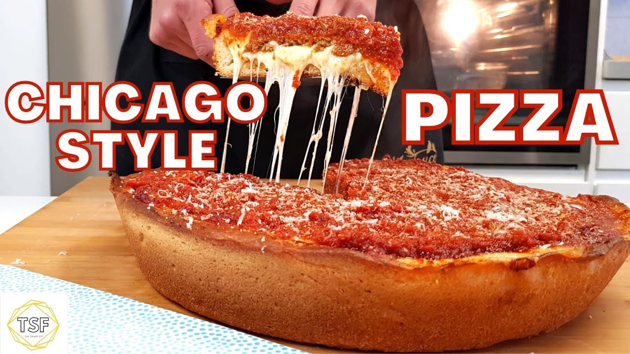 The BEST Deep Dish PIZZA Recipe From Chicago | GIORDANOS | Homemade RECIPE | What to EAT in Chicago