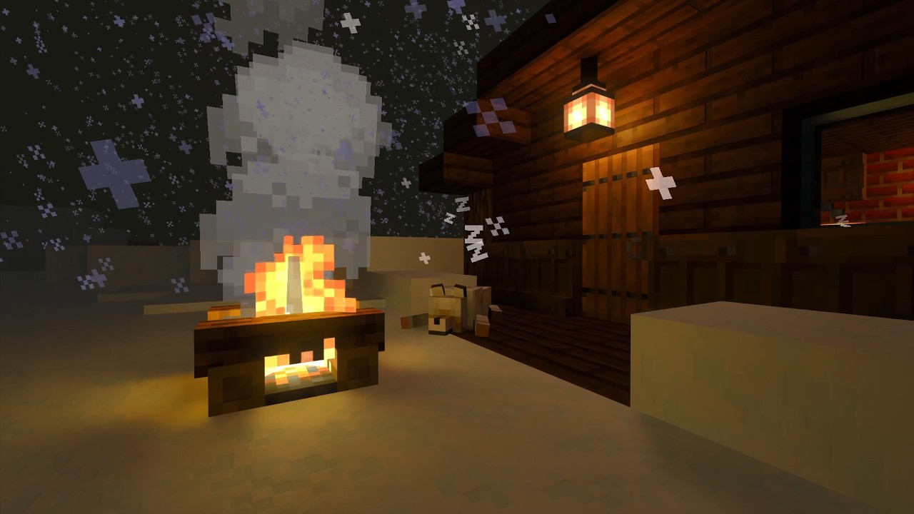 winter house (minecraft music w/ snow and fire)