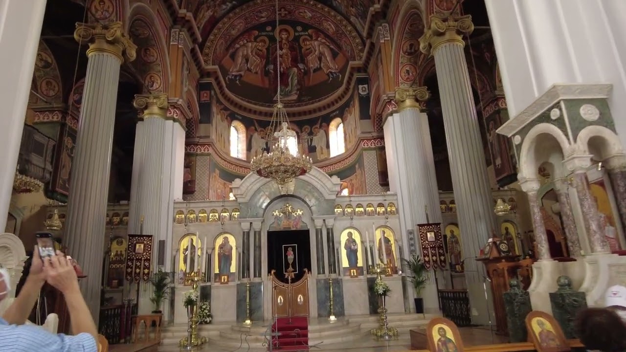Church of Agios Minas. A Greek Orthodox Cathedral. AMAZING! WOW! - Crete Greece - ECTV