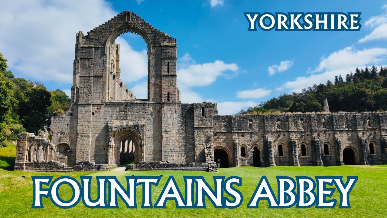 FOUNTAINS ABBEY WALK - NORTH YORKSHIRE. UNESCO - IN 4K!