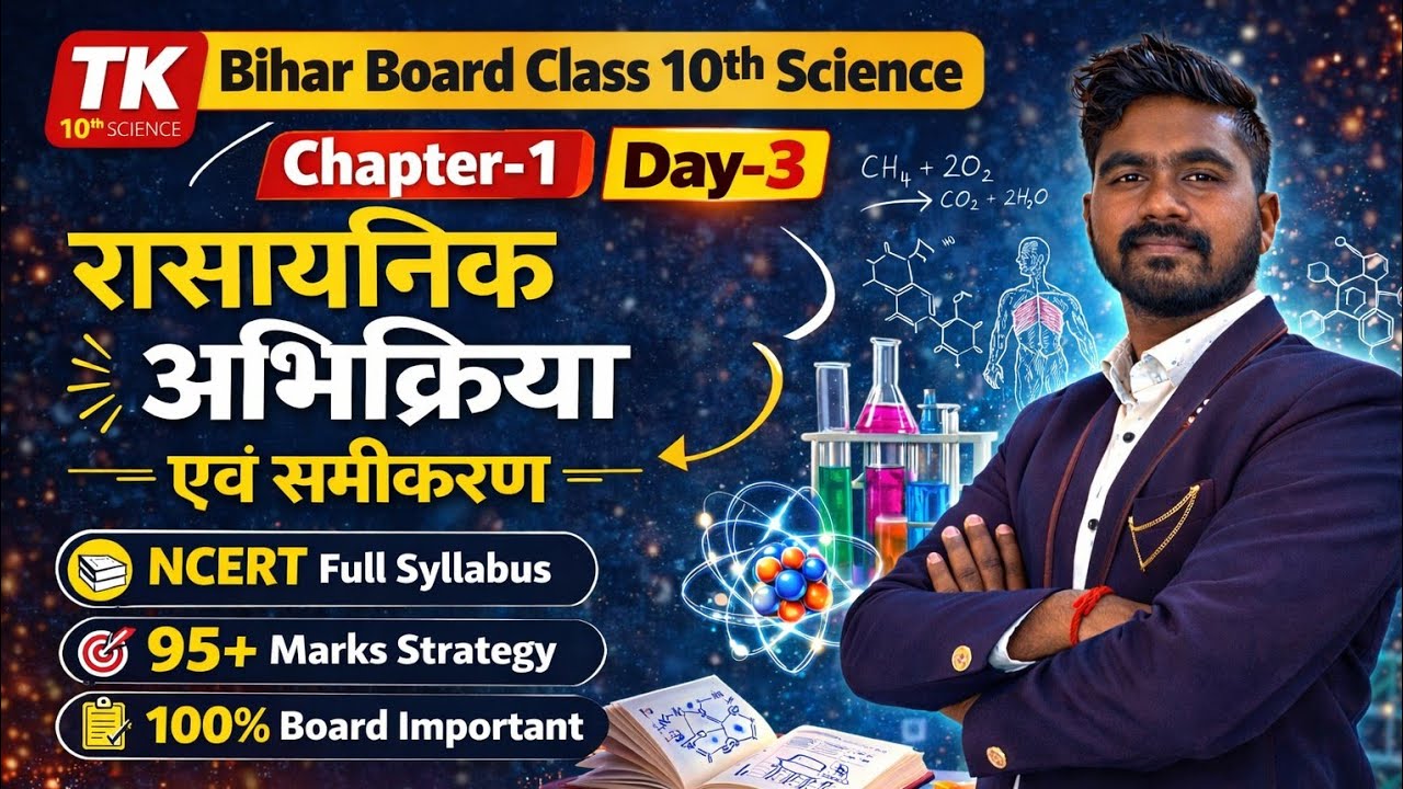 Class-10th, science, chapter -1 chemical reactions and equations Day-3