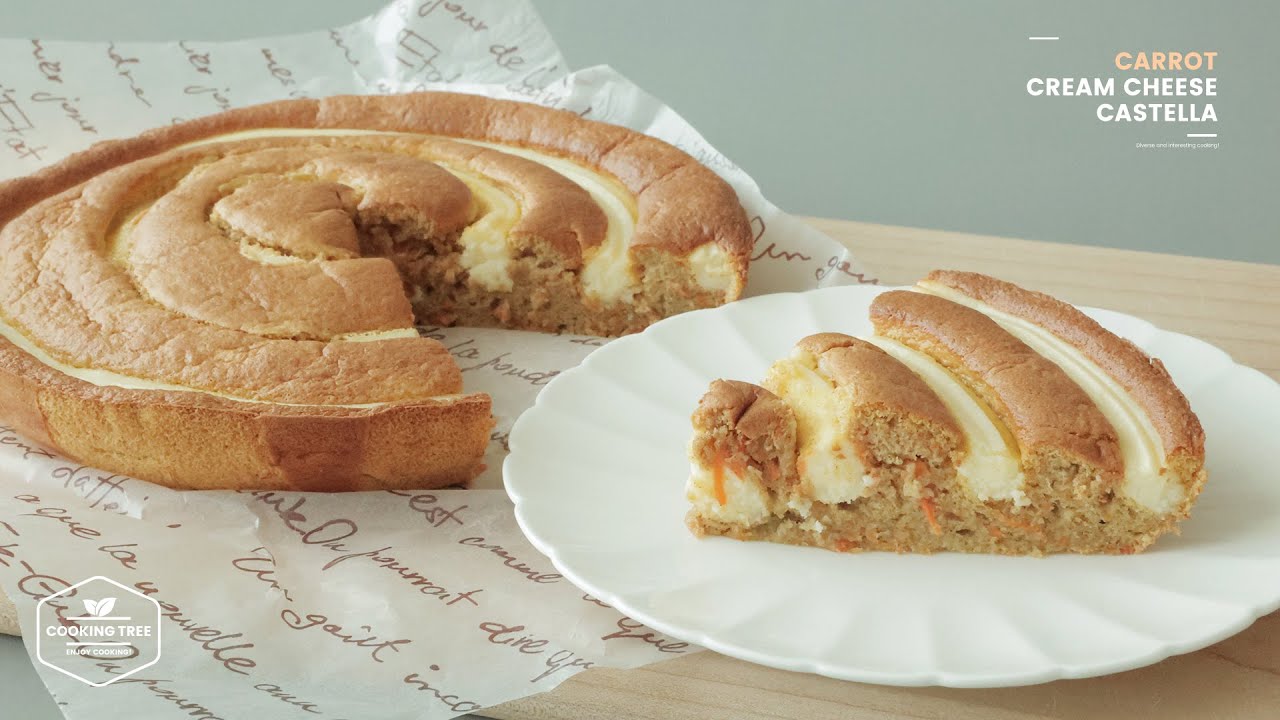 당근 크림치즈 카스테라 만들기 : Carrot Cream Cheese Castella Recipe | Cooking tree