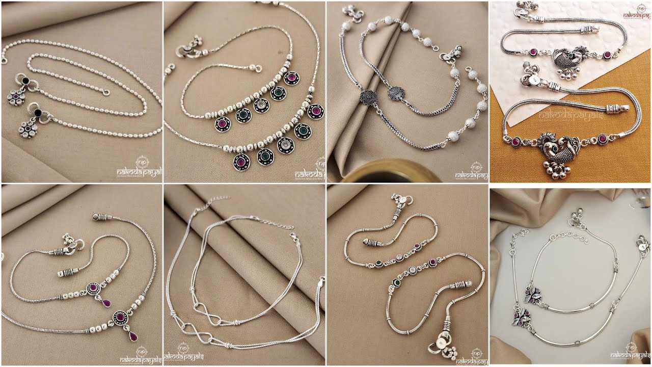 New Fancy Daily Use Silver Payal || Simple Daily Use ( Silver ) Payal Design ll