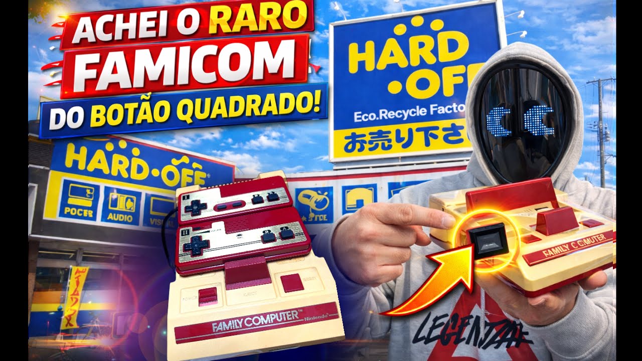 ACHEI O FAMICOM RARO  no LIXO do JAPÃO?! JUNK , LIXO GAMER NO JAPÃO 😳 Caçada Gamer na Hard-Off 🇯🇵