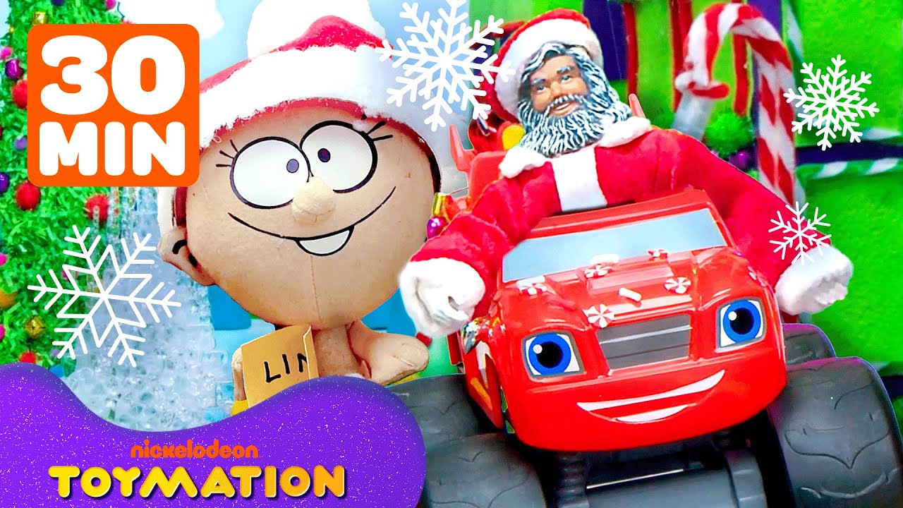 Top Christmas Rescues with TOYS! 🎅 w/ SpongeBob, Blaze & The Loud House | 30 Minutes | Toymation
