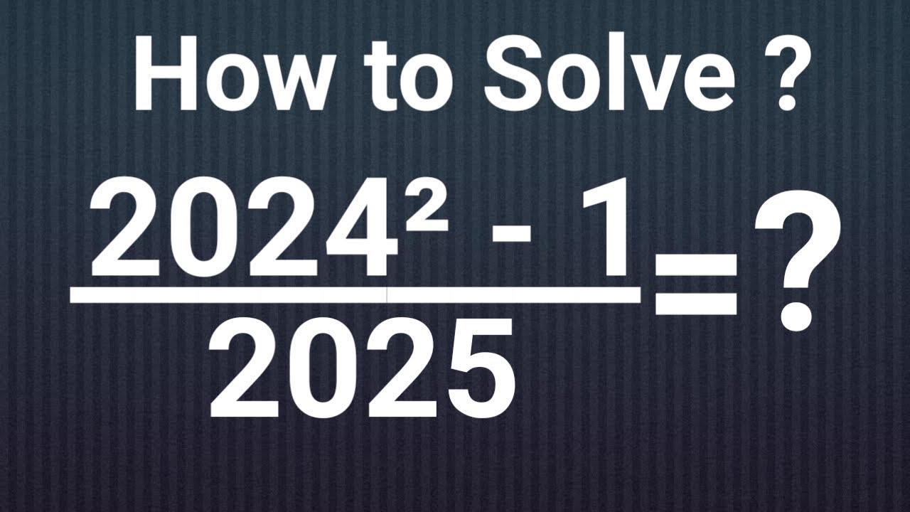 A Beautiful Math Problem