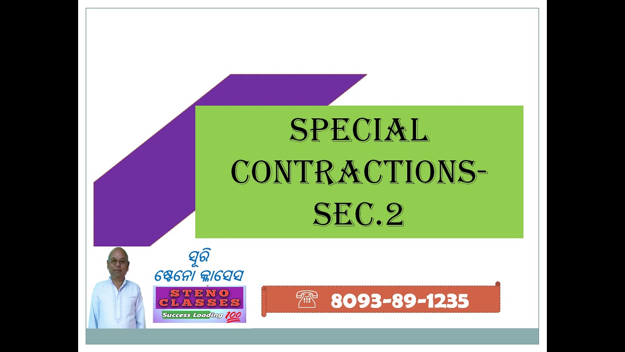 Special Contractions-Sec.2