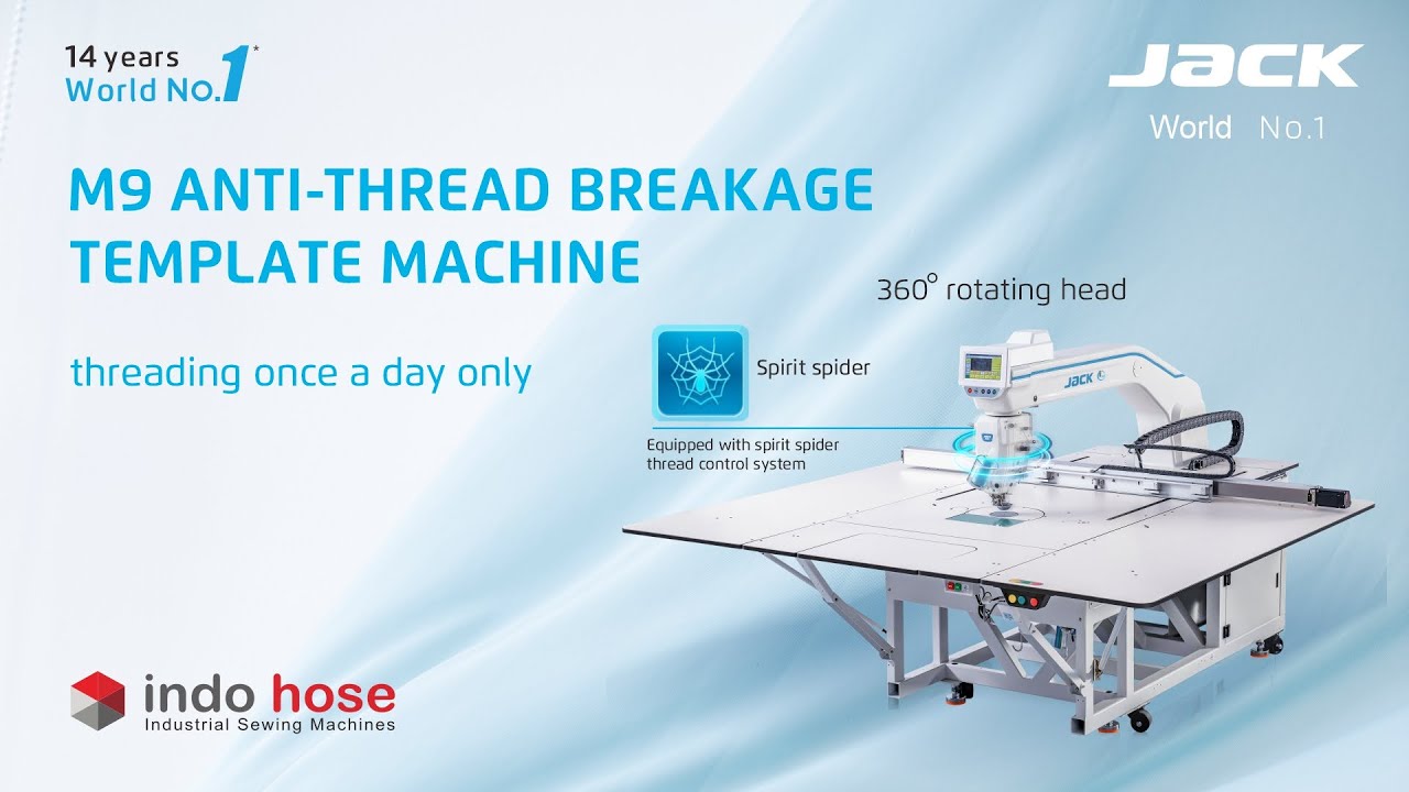 JACK M9 | 360 DEGREE ROTATING HEAD ANTI-THREAD BREAKAGE TEMPLATE MACHINE