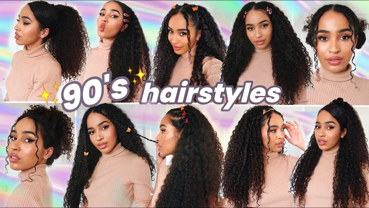 90's/00 EASY CURLY HAIRSTYLES ! (no braiding)✨ 2025