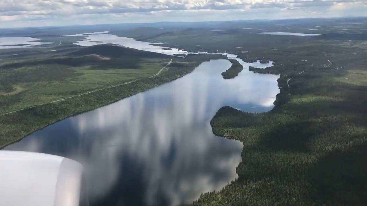 Approach and landing Kiruna airport Sweden