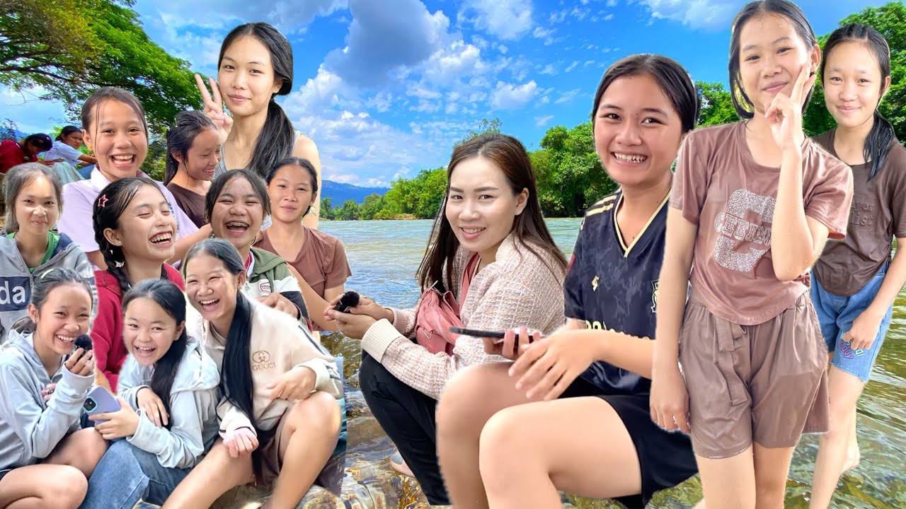 #สาวลาว #สาวนักเรียนลาว #เล่นน้ำ #อาบน้ำห้วย #น้ำใหล #เมืองคูนคำ #แขวงคำม่วน #บ่าวเดชนครพนม พาเลาะ