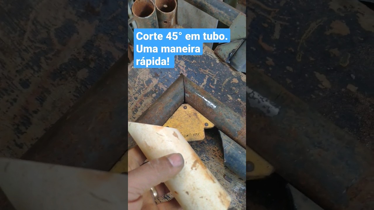 Como fazer esses cortes 45 graus mais r&aacute;pidos. #dicas #constru&ccedil;&atilde;o #soldagem #serralheria