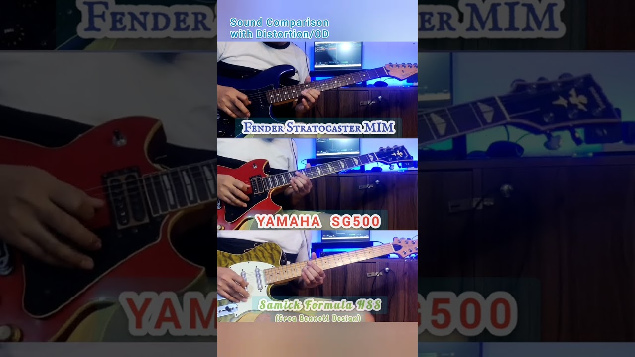 Fender vs Yamaha vs Samick - Sound Comparison with Dist/OD