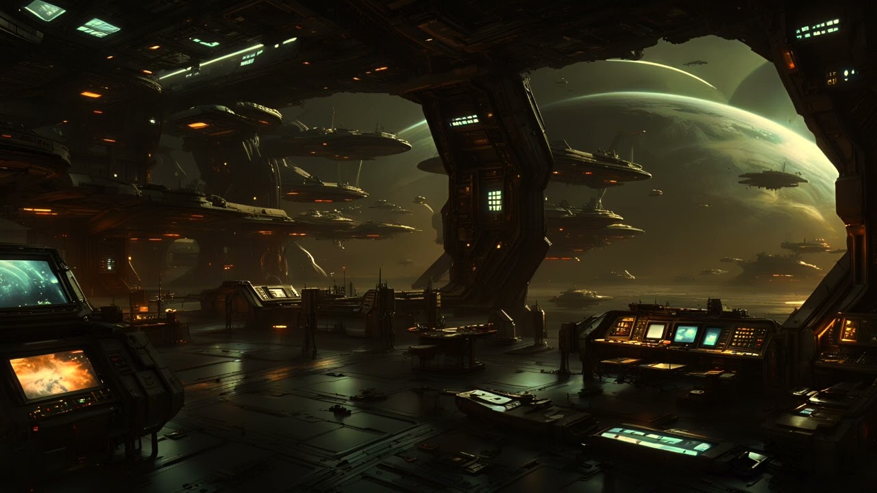 Space Station Hangar Bay Ambience  |  Science Fiction Ambience & Music  |  