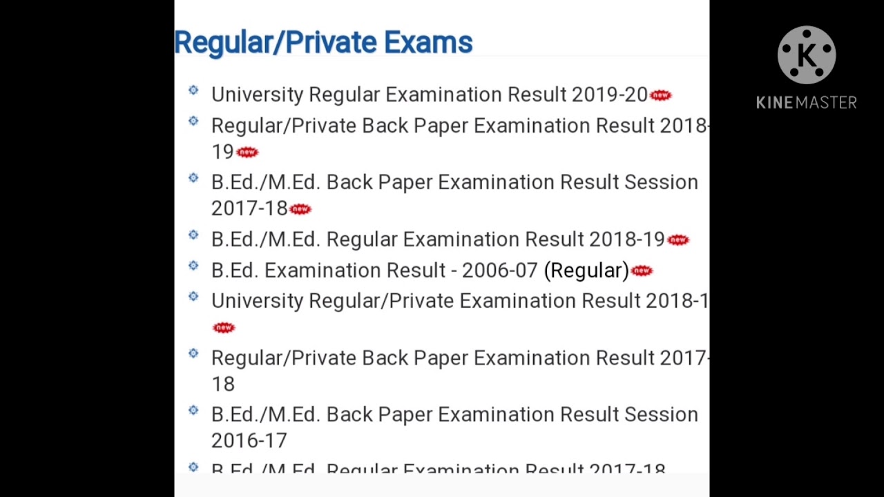 |||CSJM University Results 2020 BSc M.Sc. B.Com. B.A.|| results 2020||