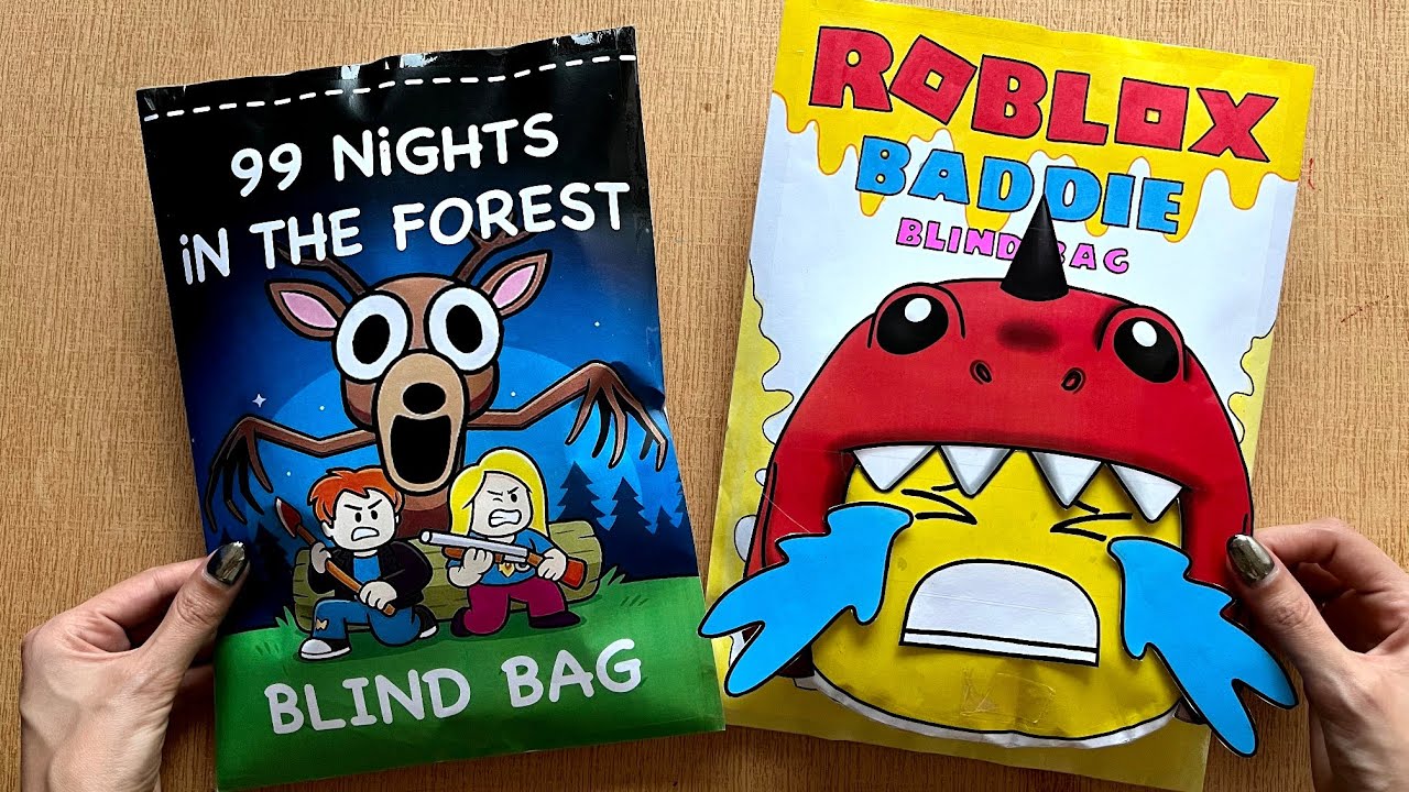 💸 Paper diy 💸 Roblox 99 Nights in the Forest 🌲🪵 Blind Bag | Unboxing | ASMR | Paper Crafts 