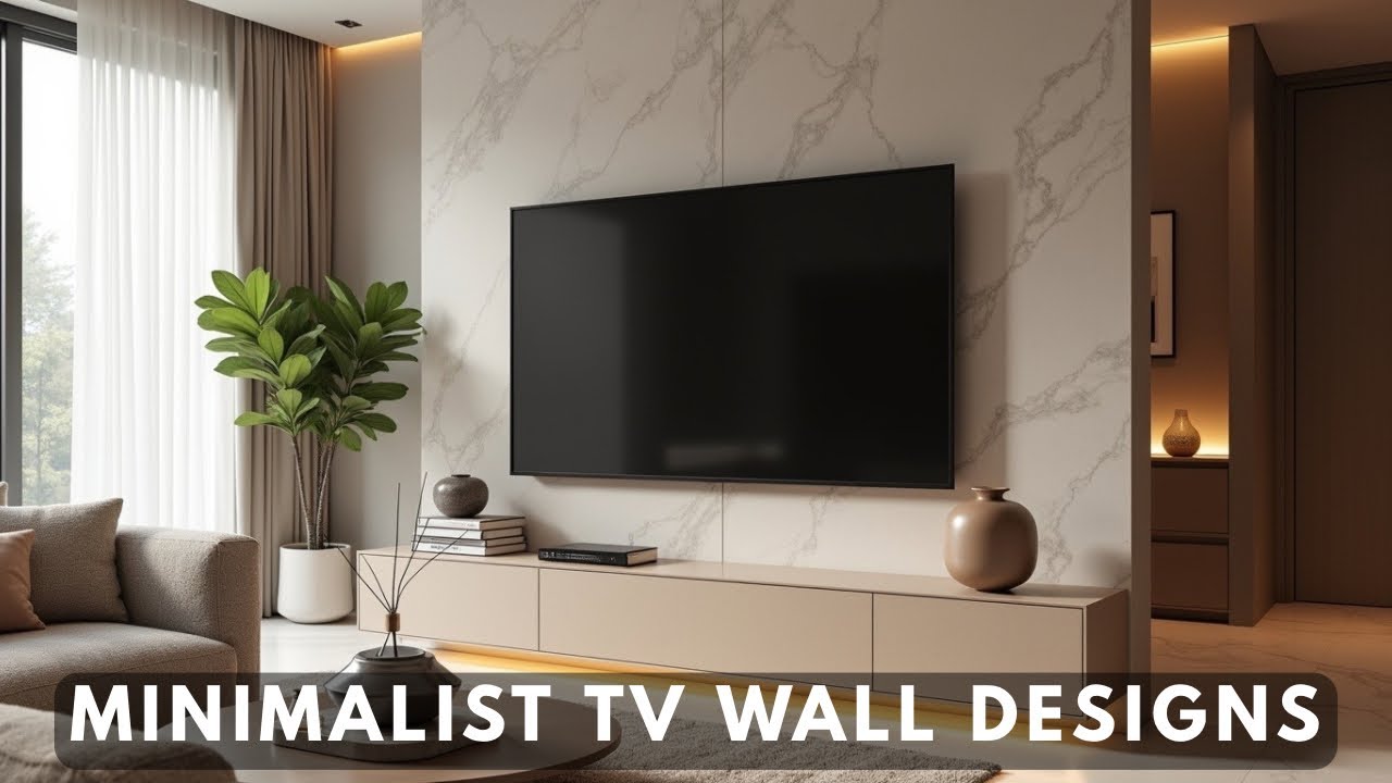 Modern Minimalist Living Room | TV Wall Styling & Setup