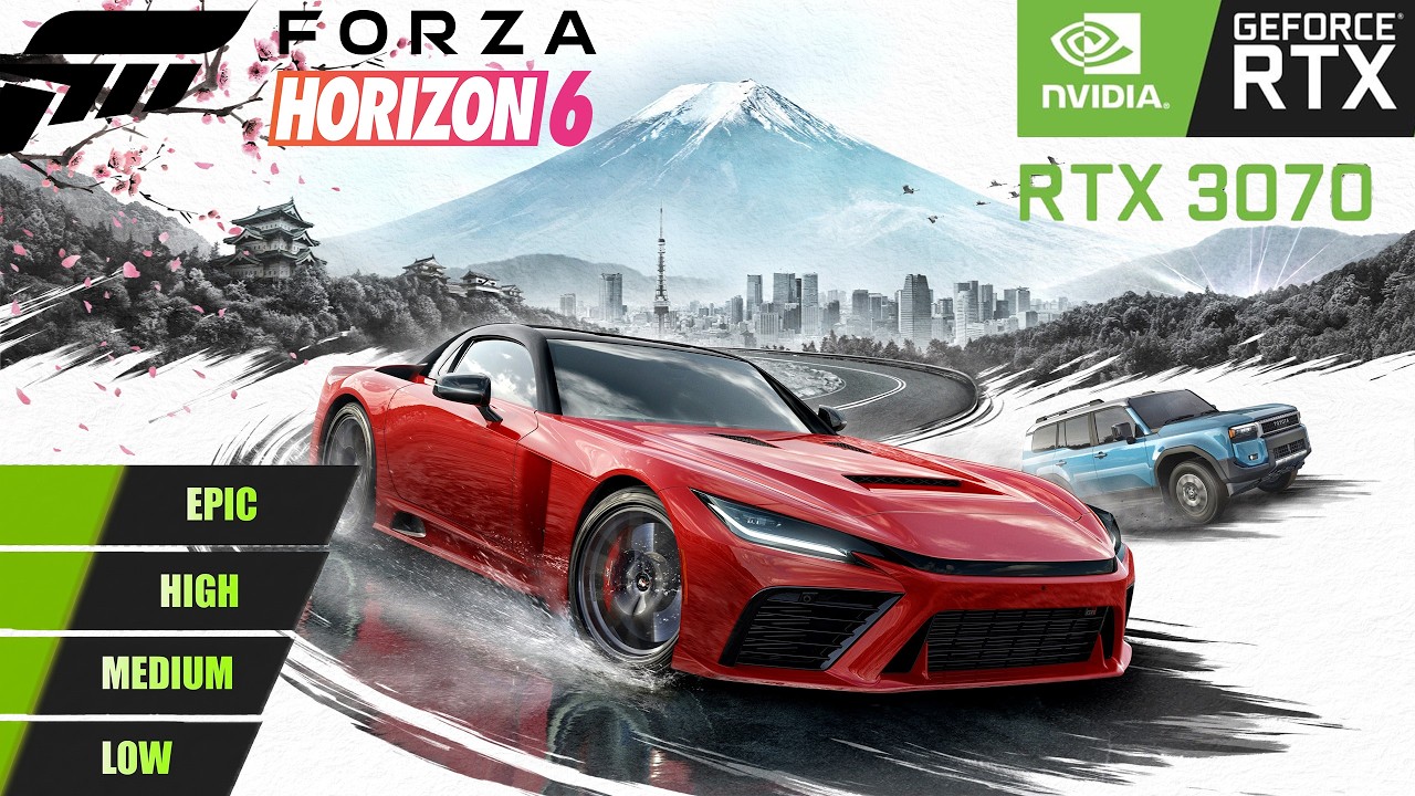 Forza Horizon 6 Benchmark | RTX 3070 Laptop + First Time Using Logitech G29
