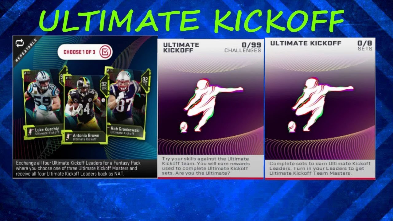 Madden 19 Ultimate Team New Ultimate Kickoff Program Information -Solos, Master Players, Sets, Obj.