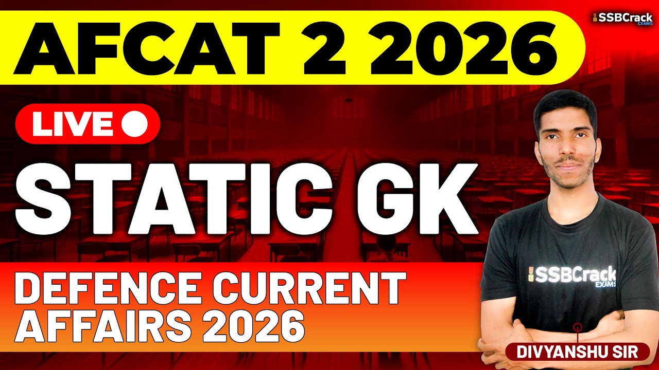 AFCAT 2 2026 Exam Static GK Live - Defence Current Affairs 2026