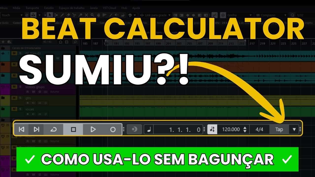 O Beat Calculator sumiu no Cubase 14? Descubra onde ele foi parar (e o que fazer!)