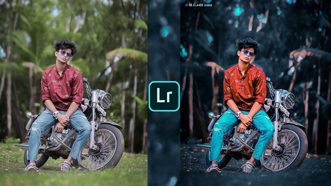 Dark blue and orange tone Lightroom photo editing tutorial||preset download free||