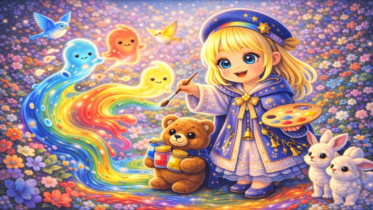 The Garden of Living Paint – Lumi’s Gentle Color Magic Fantasy 🎨🌈✨