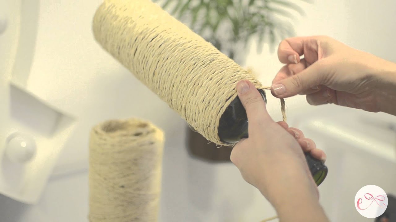 DIY:  Tutorial Garrafa Encordoada de Sisal