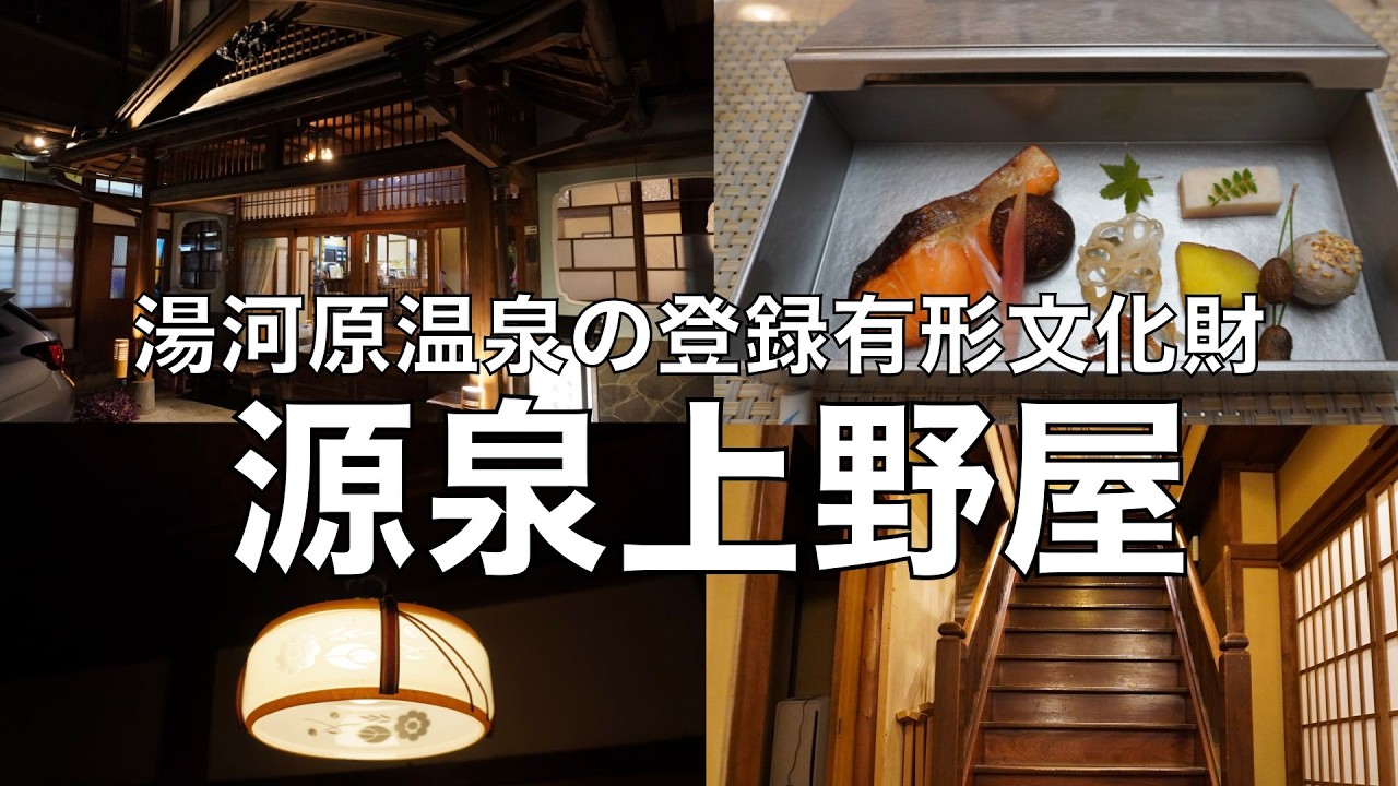 【vlog】湯河原温泉の登録有形文化財文化財、源泉上野屋【ひとり旅】