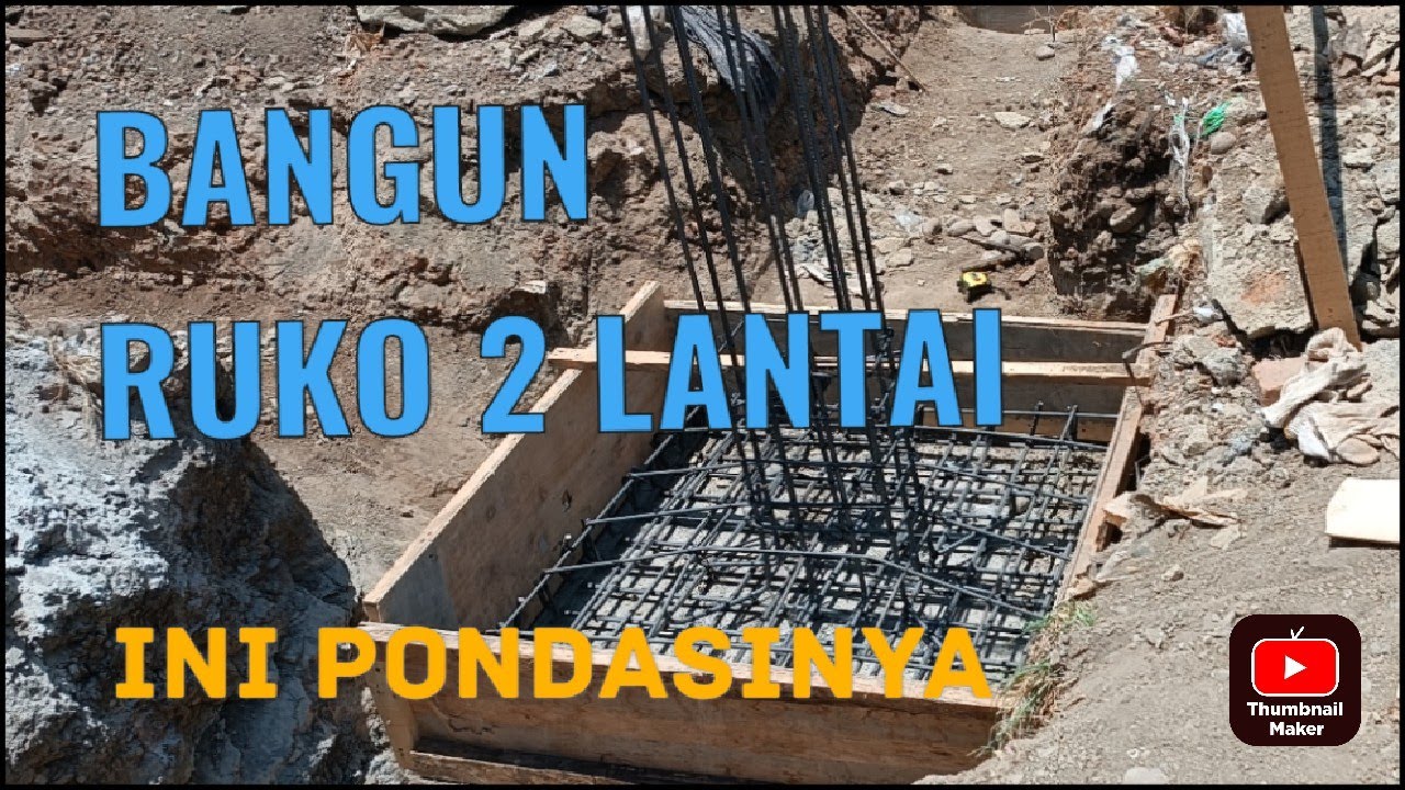 pondasi cakar ayam ruko 2 lantai