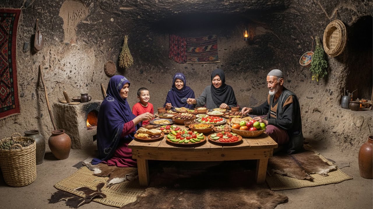 ANCIENT CAVE DINNER: A Rare Look at Afghan Family Life & Traditional Cooking