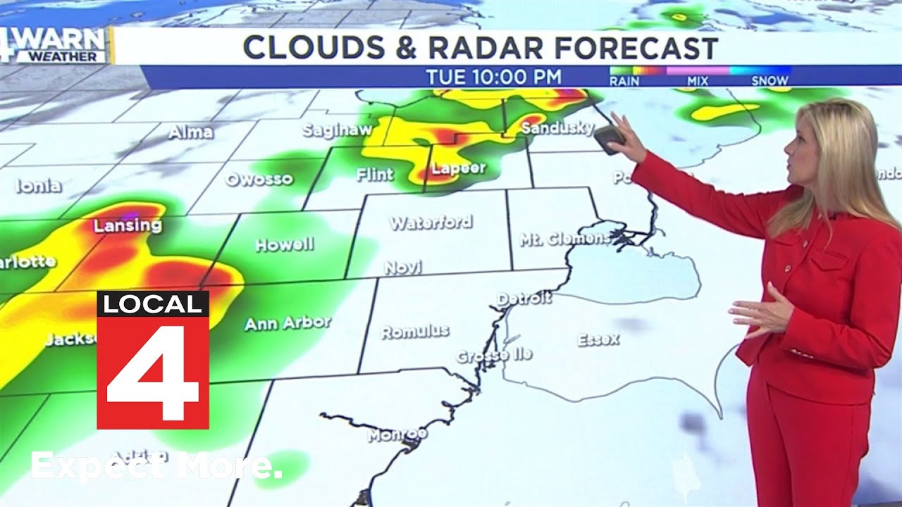 Storms possible across Metro Detroit Tuesday evening -- 4 p.m. Update
