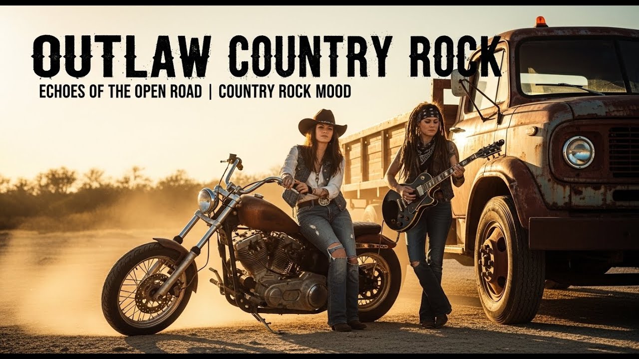 Outlaw Country Rock 🔥 Echoes of the Open Road 🎸 Country Rock Mood