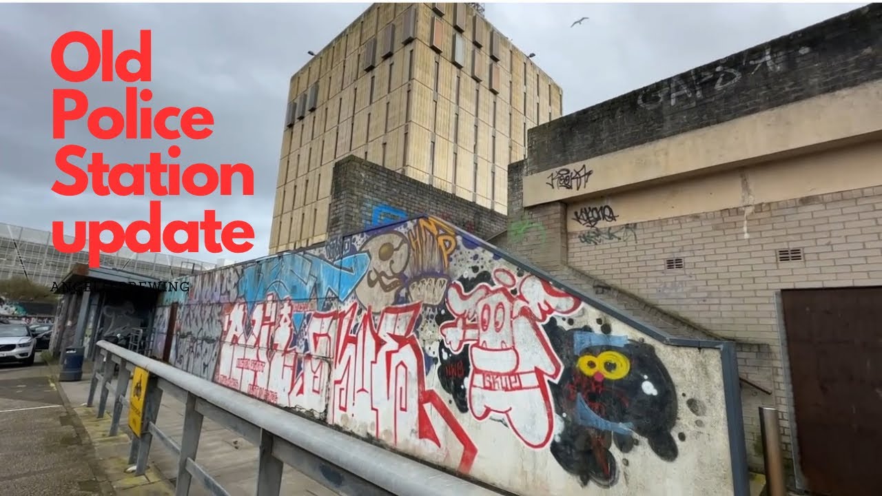 Blackpool derelict police station. demolition T-minus........