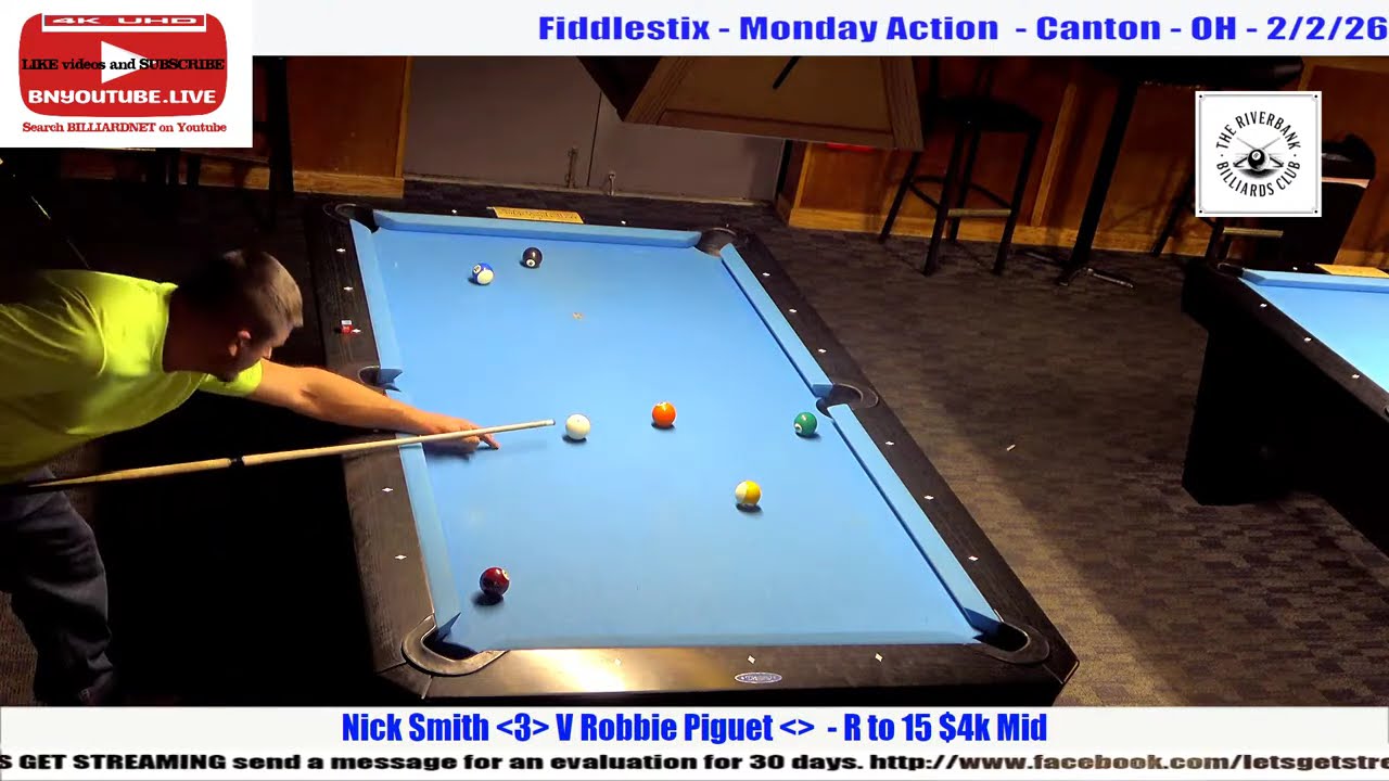 North V South - Nick Smith V Robbie Piguet 10 Ball - 4k Middle - 2/2/26