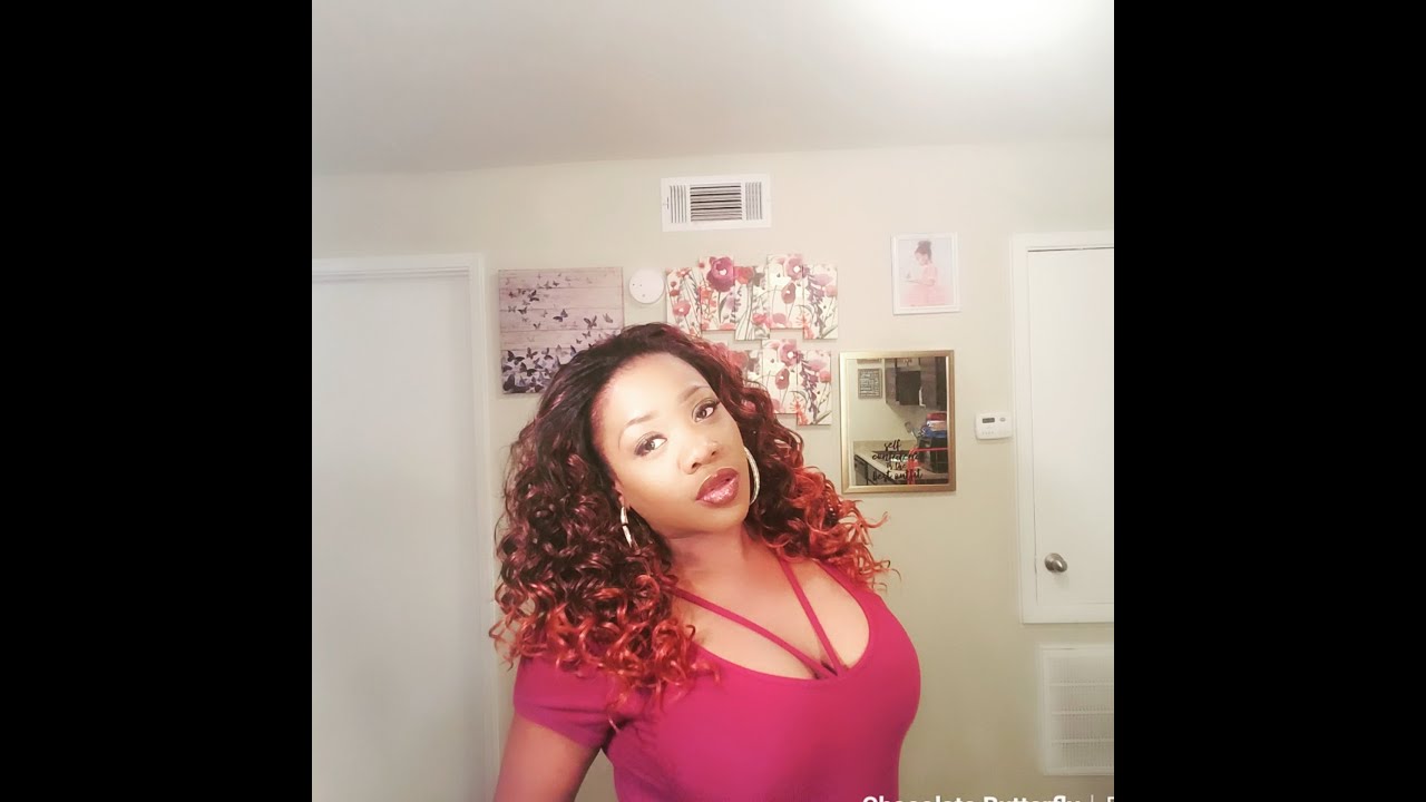 RED HOT CURLS!!!!  OUTRE HALF WIG QUICK WEAVE  DONDRIA!!!!