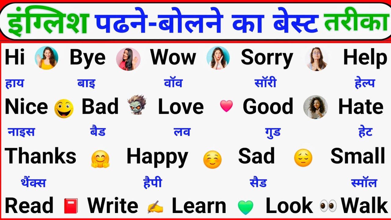 English Padhna Kaise Sikhe 🤔 | How To Learn English From Zero | English Speaking Practice Words