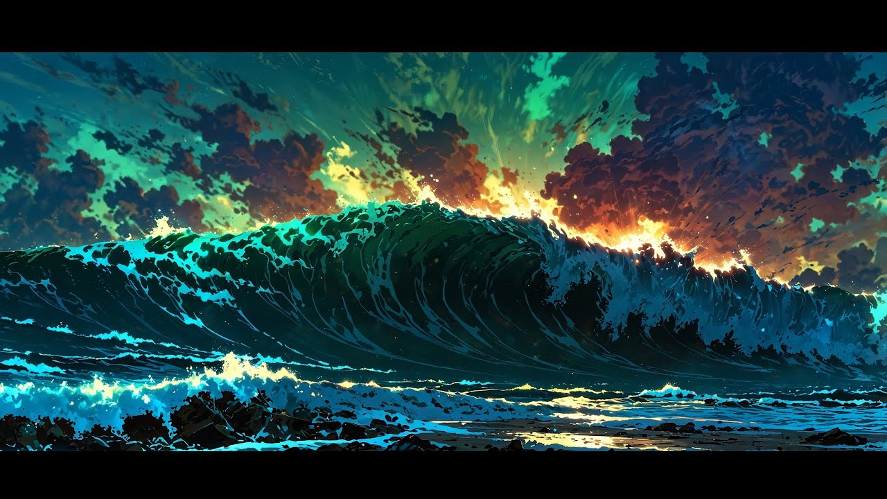 Sea-phire - Расслабляющая атмосферная музыка 4K | 3 часа звуков моря для учебы и спокойствия