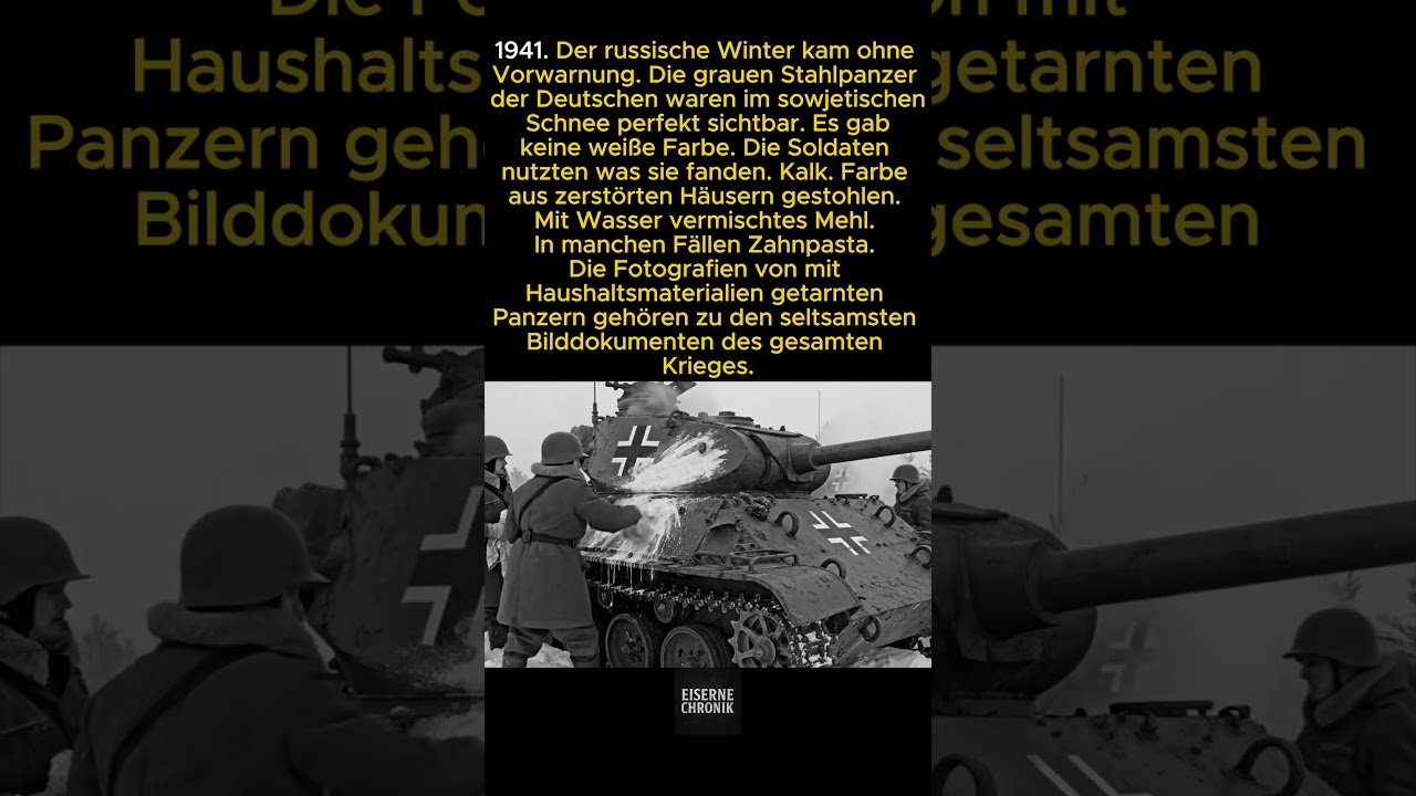 Deutsche Soldaten tarnten ihre Panzer mit Zahnpasta im russischen Schnee