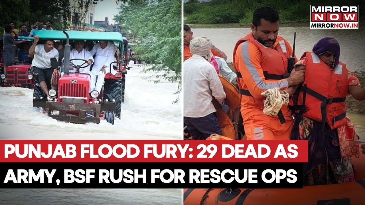Punjab Flood Fury: 29 Dead As Army, BSF Rush For Rescue Operations, IMD Issues Red Alert | Watch