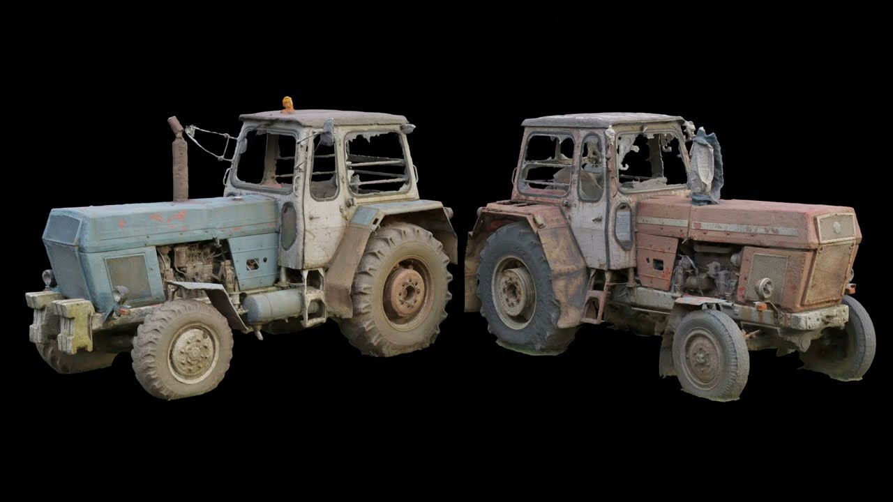 3D Models of two old tractors