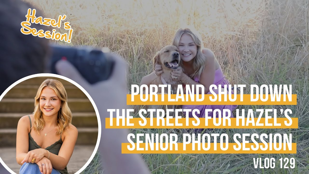 We Crashed a Movie Set During Hazel's Senior Photos! | VLOG 129