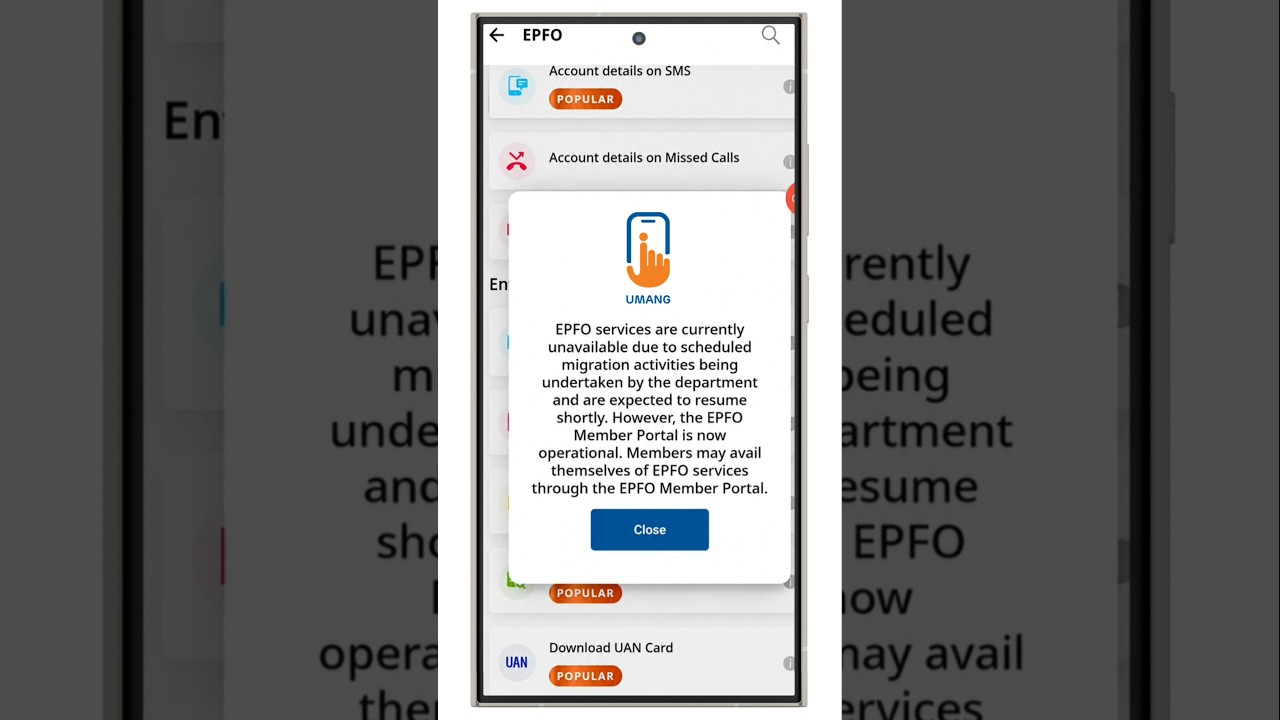 Umang app epfo services are currently unavailable problem | umang epfo services open nhi ho rha 2026