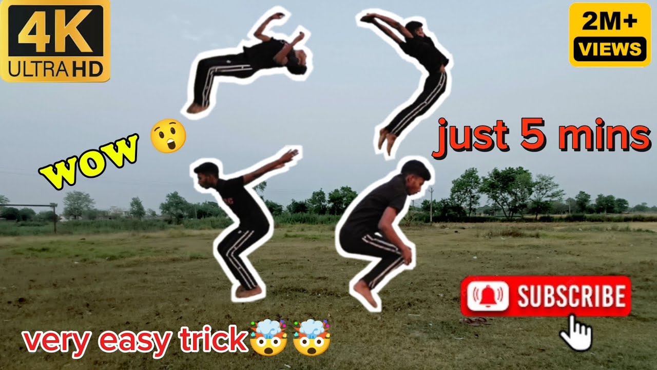 सबसे आसान तरीका 😲😲🤯5 मिनिट में back flip sikhe😱😱😱|| how to do learning back flip in 5 minutes #flip