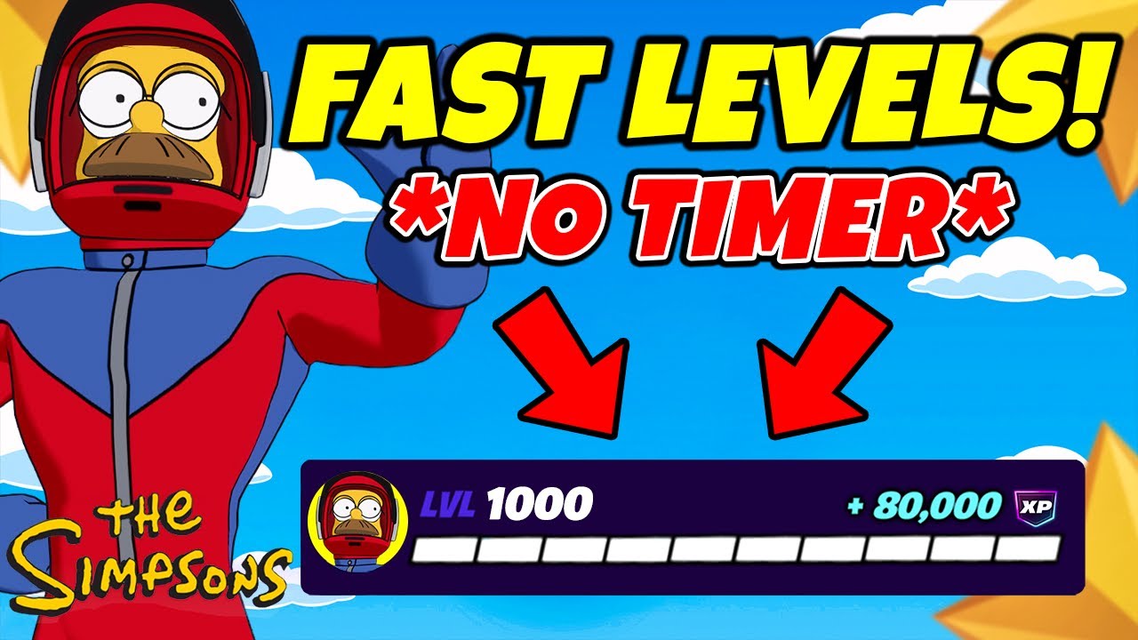 NO TIMER Fortnite XP MAP to LEVEL UP FAST in Chapter 6 Simpsons Mini Season 2 (Earn XP)