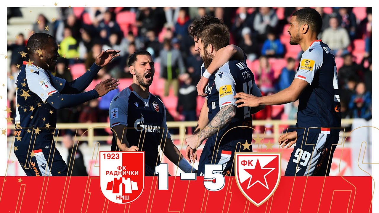 Radnički Niš - Crvena zvezda 1:5, highlights
