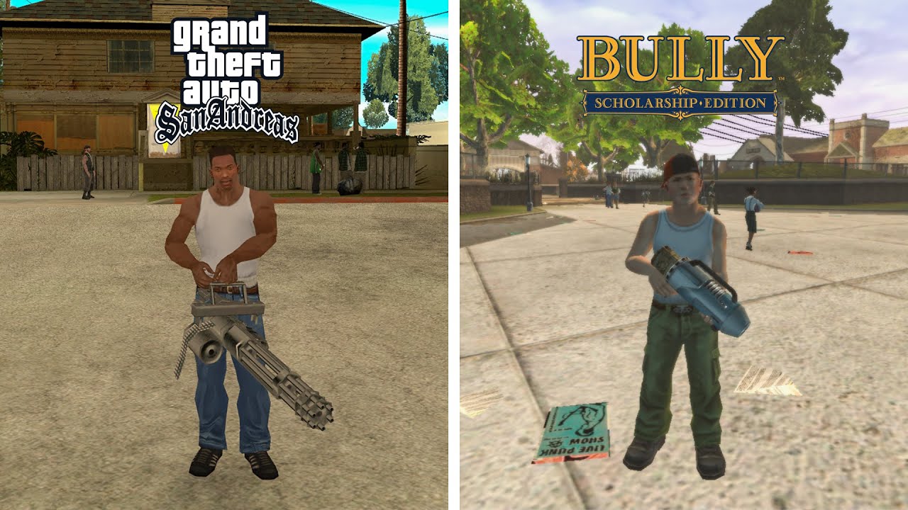 GTA San Andreas Vs bully | Physics and Details Comparison