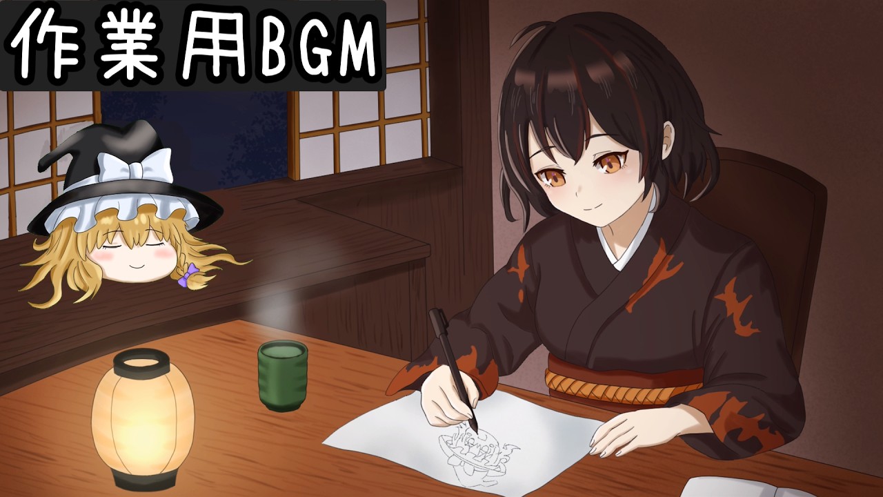 【2 Hours】Study & Drawing BGM｜Quiet Japanese Room Animation